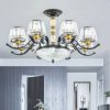Đèn chùm trang trí cao cấp, kết hợp pha lê lấp lánh và chi tiết kim loại tinh xảo, mang lại vẻ đẹp hiện đại và sang trọng cho phòng khách, biệt thự hay sảnh lớn