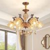 Đèn chùm trang trí cao cấp, kết hợp pha lê lấp lánh và chi tiết kim loại tinh xảo, mang lại vẻ đẹp hiện đại và sang trọng cho phòng khách, biệt thự hay sảnh lớn