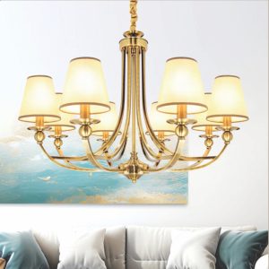 Đèn chùm trang trí cao cấp, kết hợp pha lê lấp lánh và chi tiết kim loại tinh xảo, mang lại vẻ đẹp hiện đại và sang trọng cho phòng khách, biệt thự hay sảnh lớn