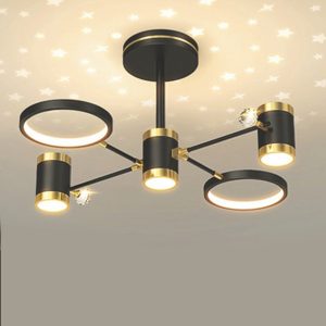 Đèn chùm trang trí cao cấp, kết hợp pha lê lấp lánh và chi tiết kim loại tinh xảo, mang lại vẻ đẹp hiện đại và sang trọng cho phòng khách, biệt thự hay sảnh lớn